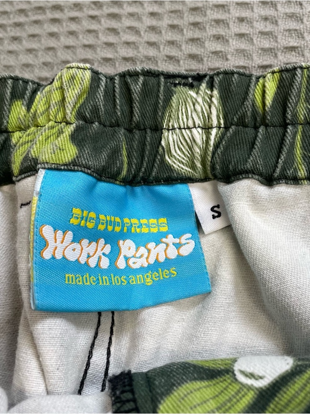 Big Bud Press Work Pants Two Tone Cookbook Print Small Womens Green Brown Multi - Picture 2 of 10